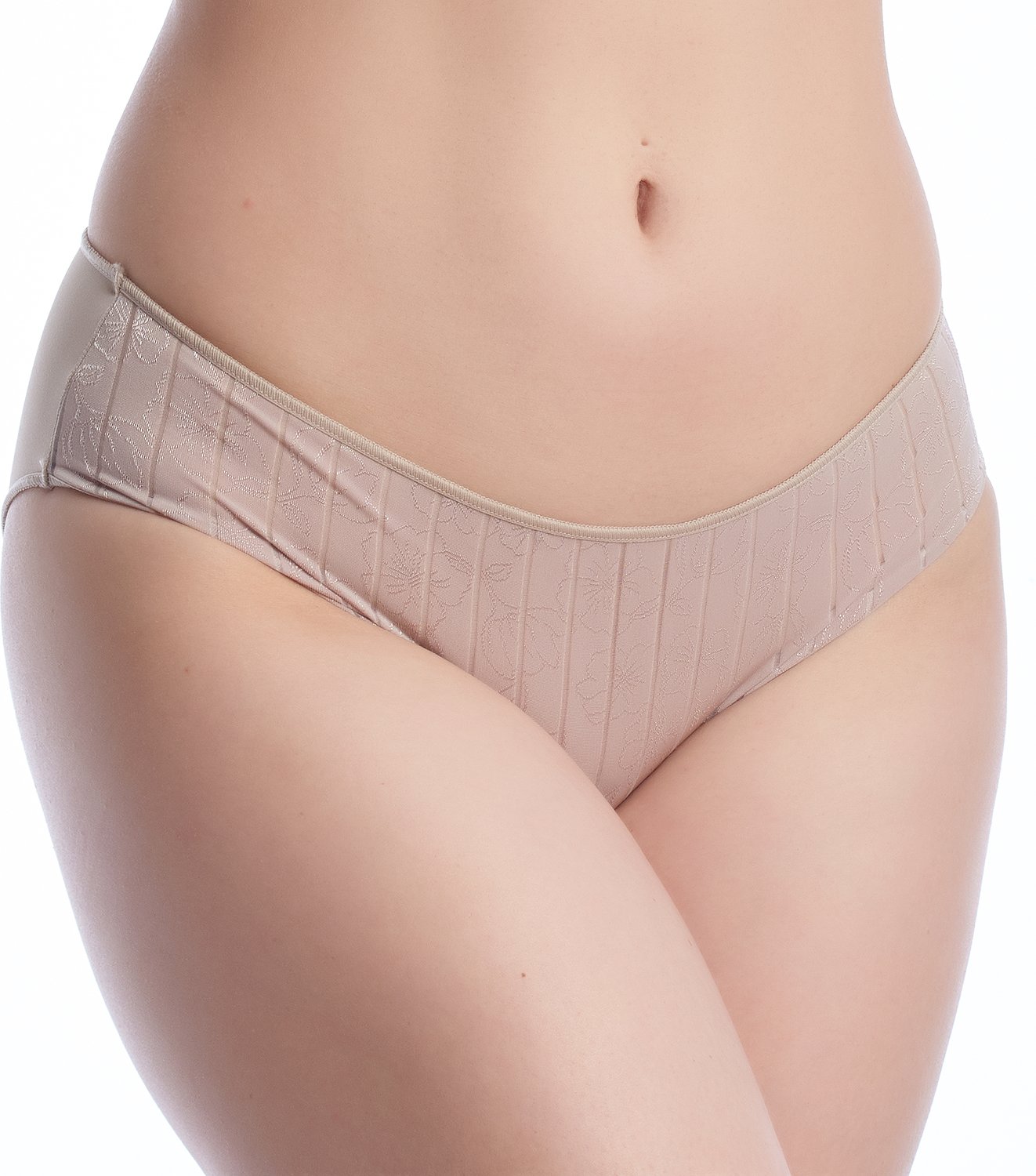 Damen Mikrofaser Bikini-Hosenteil mit elegantem gestreiften Stoff VANESA