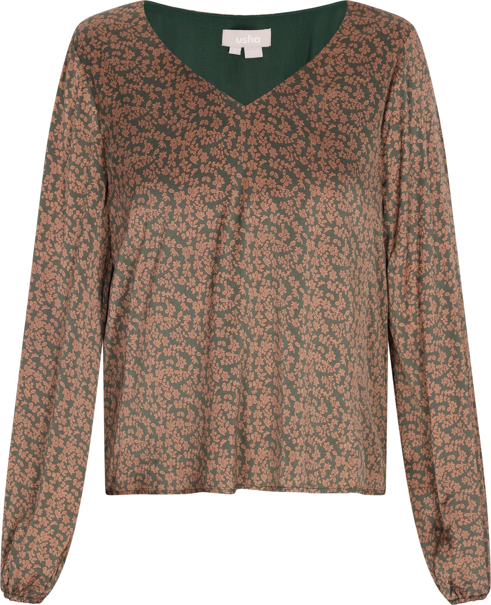 usha Bluse Damen Grün Orange