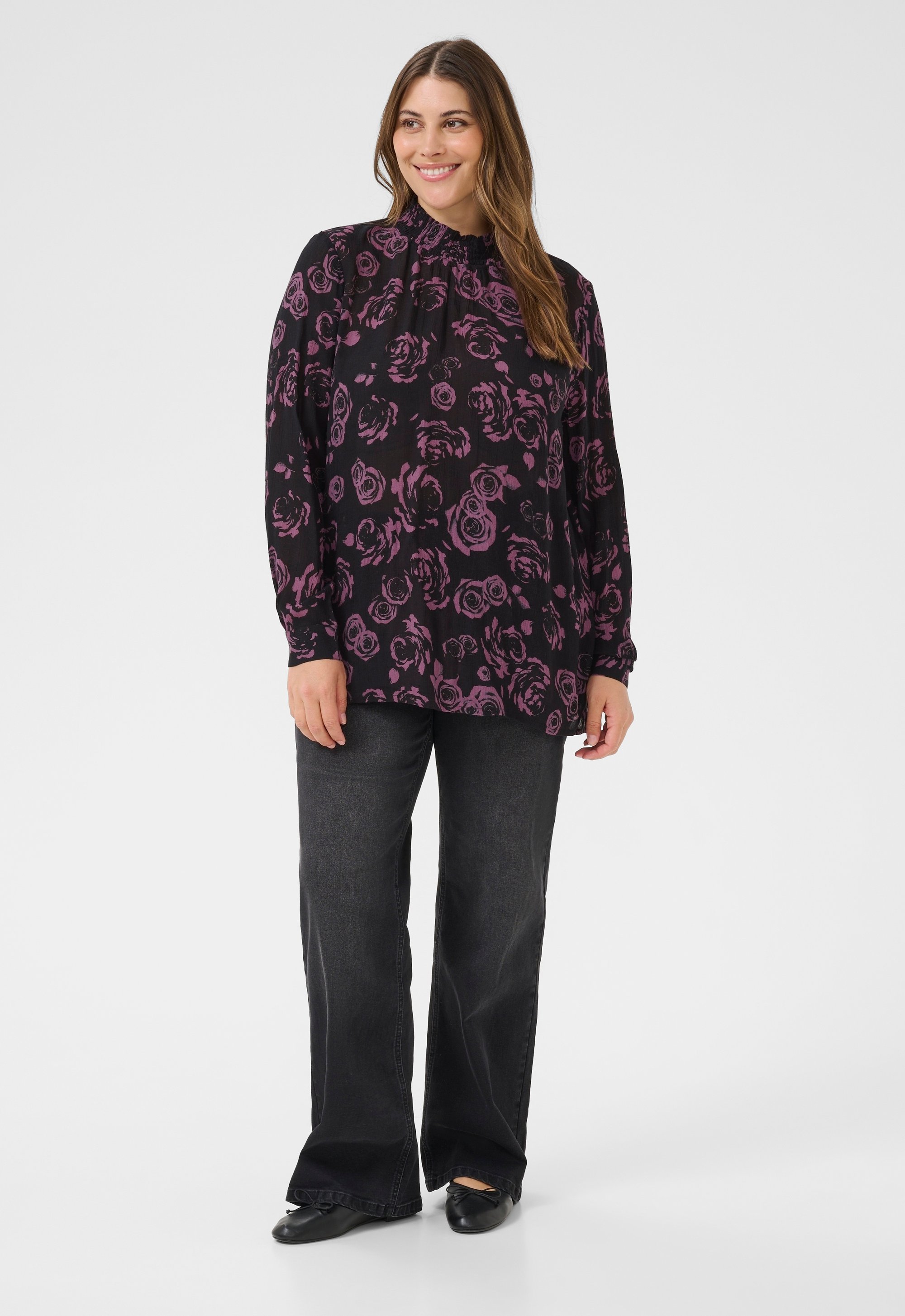 Langarm-Bluse KCami Langarm-Bluse Regular fit black