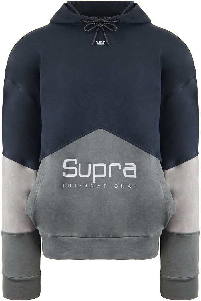 Supra Long Sleeve Pullover Marine Blue Herren 92 Fleece Hoodie 102552 018
