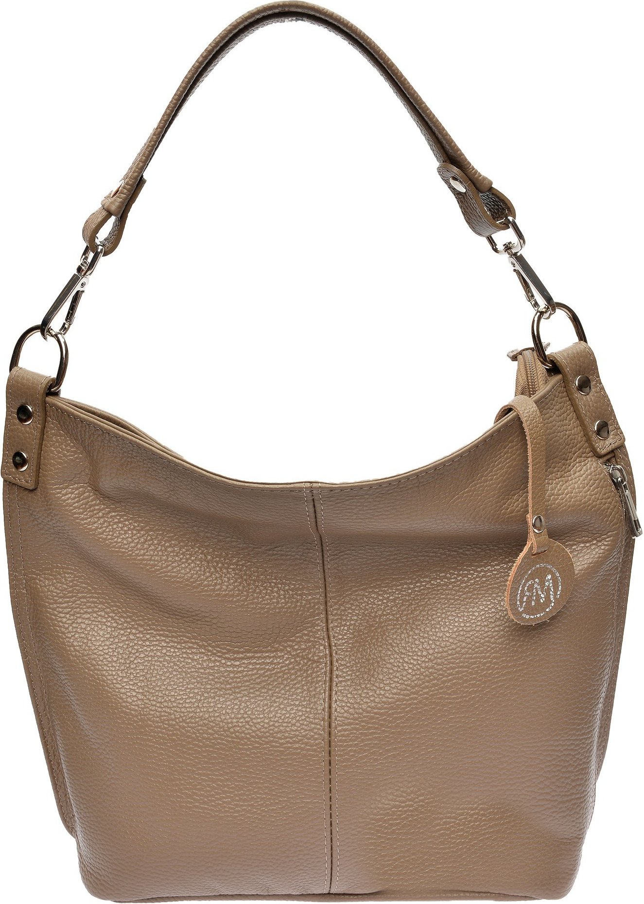 Roberta M beige Lederhandtasche