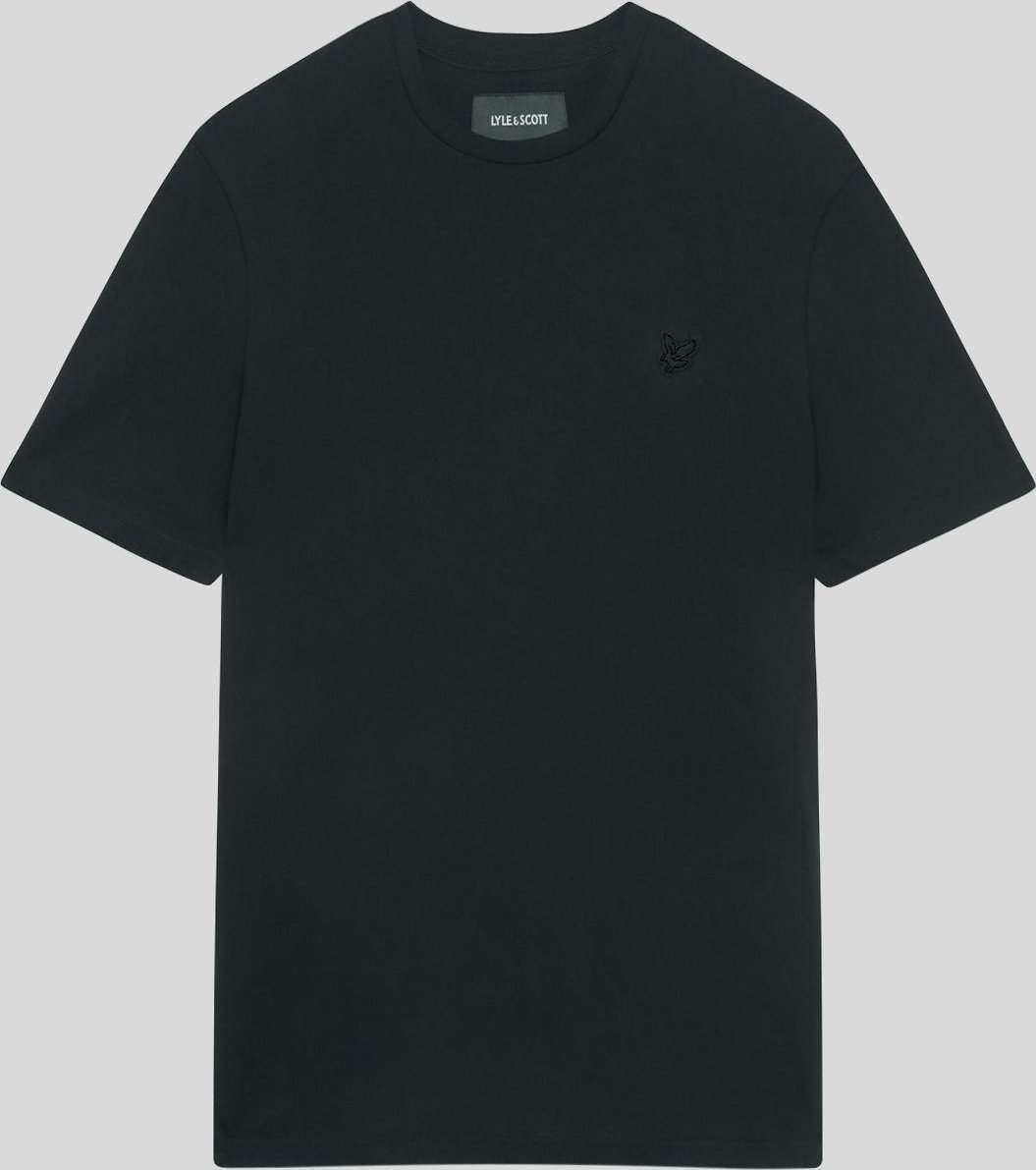 Lyle & Scott Baumwoll-T-Shirt mit Rundhalsausschnitt - Schwarz