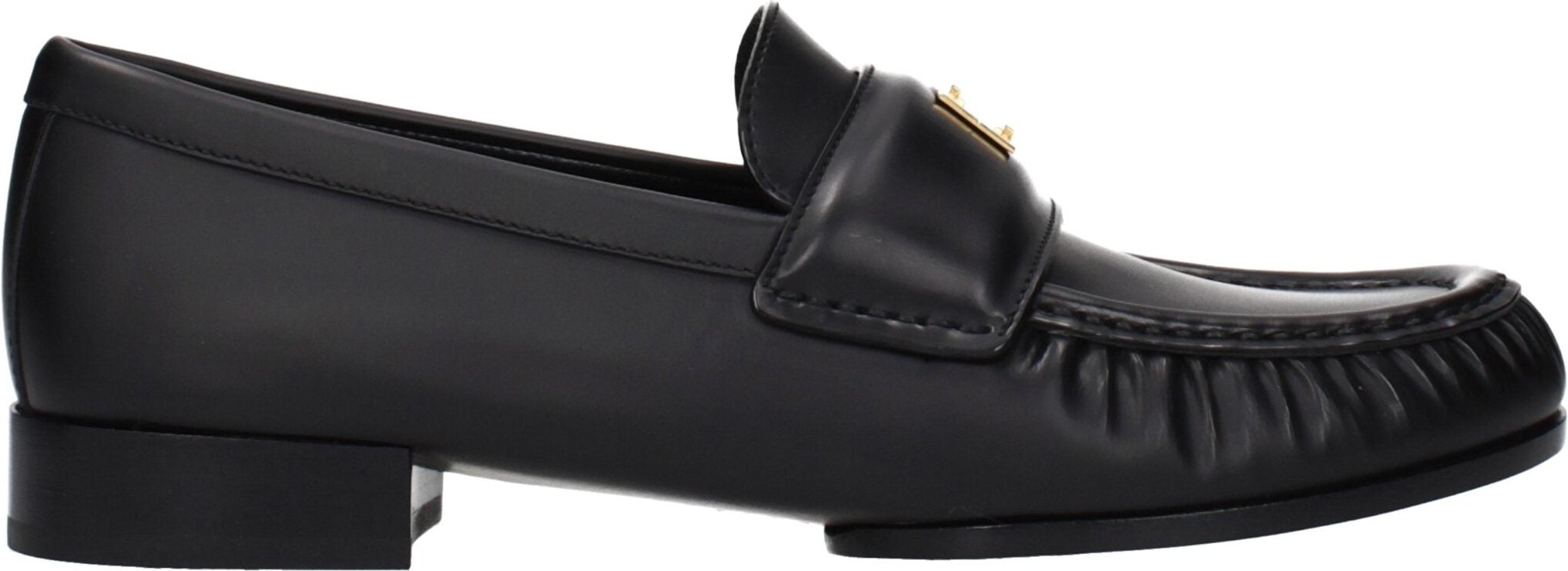 Givenchy schwarze Leder Slipper