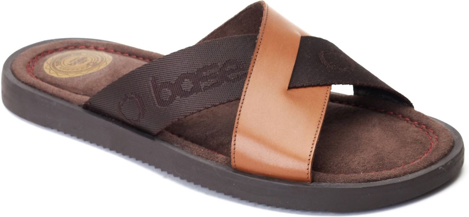 Thumbnail - Base London Webb Leder Herren Sandalen In Verbranntem Tan
