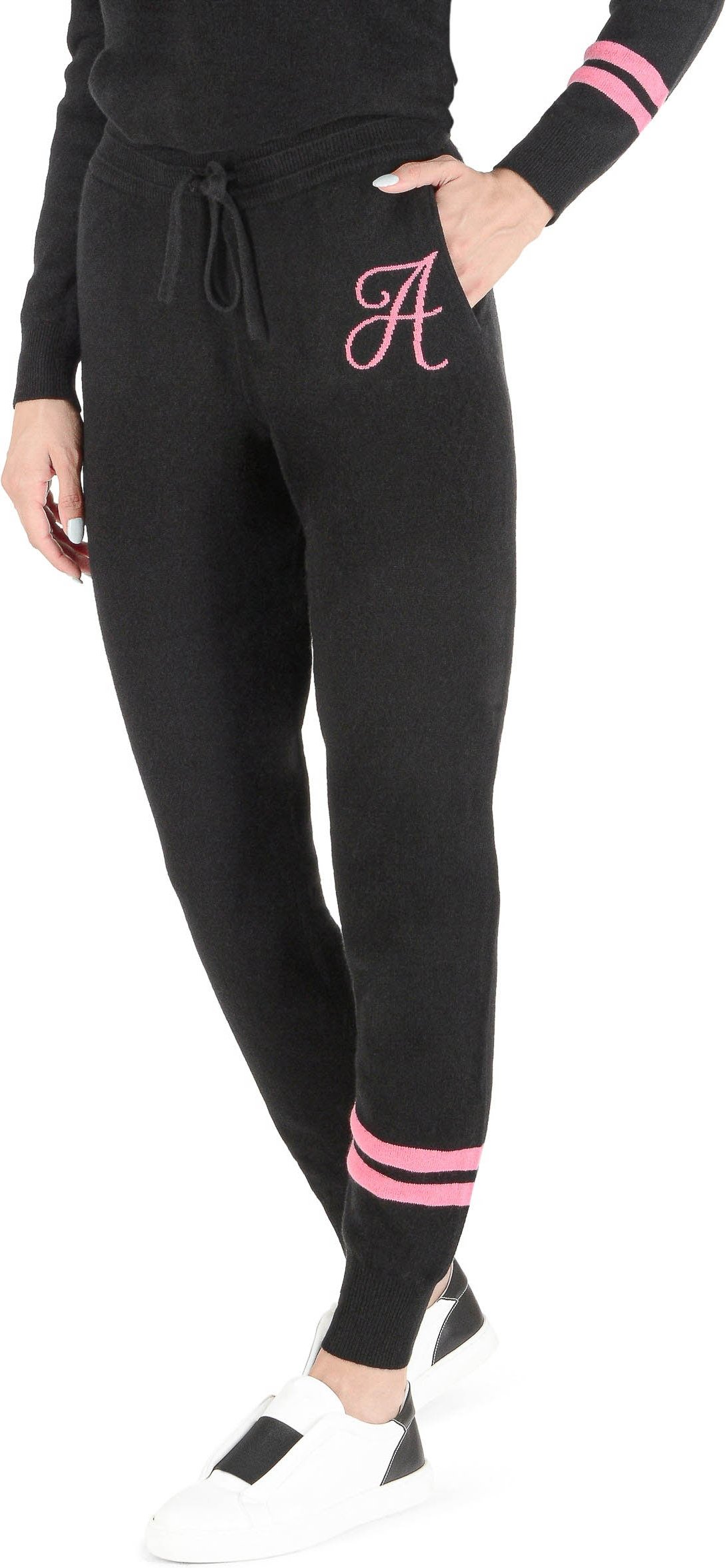 Crown Of Edinburgh Kaschmir-Track-Hose Morningside Schwarz A