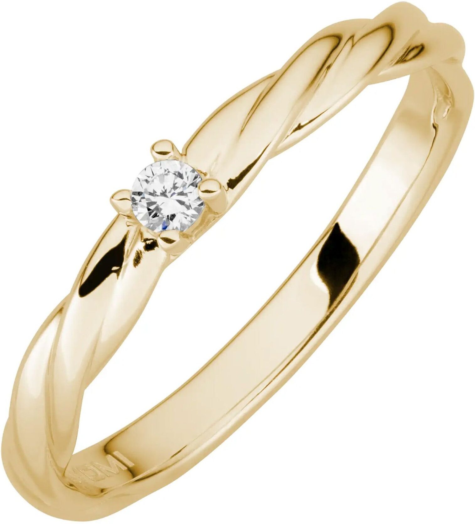 Lyomi Ring 585/- Gelbgold 1 synth. Diam. 0,05ct.