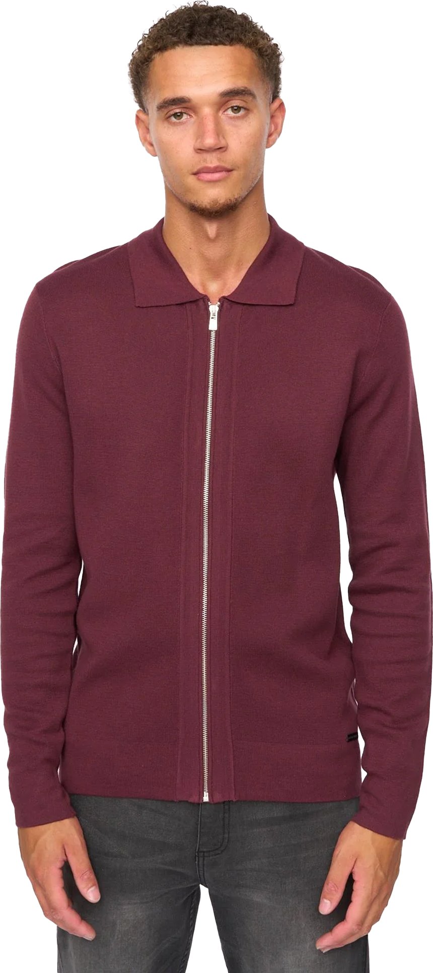 Duck and Cover - "Melfi" Pullover für Herren, Mit Reißverschluss trennbar, Jerseyware (Rosinen)