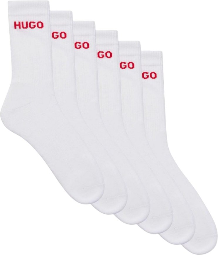 Hugo - Socken für Herren/Damen Unisex (6er-Pack) (Weiß)