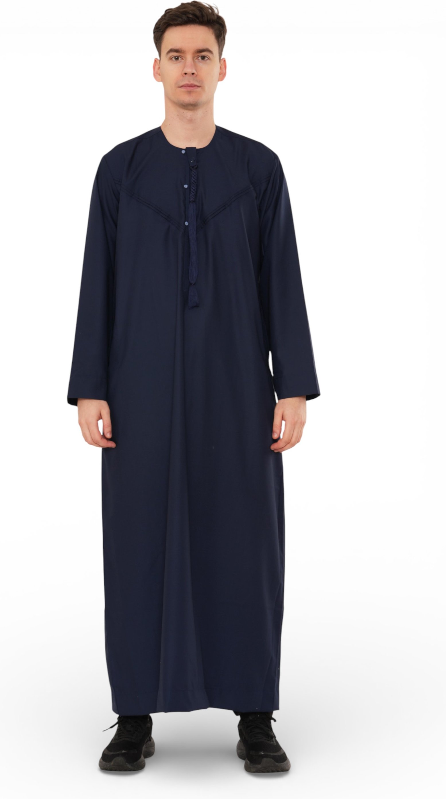 Herren Eid Marineblaue marokkanische Jubba Robe Djellaba Ramadan Eid Thobe – HM11
