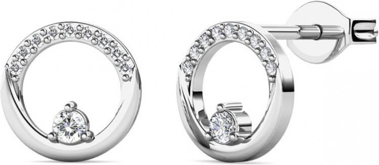 Clarine Ohrringe - Silber und Kristall