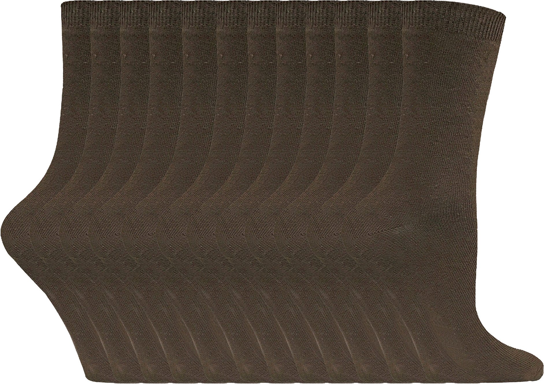 Einfarbige Damensocken mit hohem Baumwollanteil | 12 Paar Multipack | Socken-Snob | Dünne, bequeme, farbenfrohe Crew-Söc...