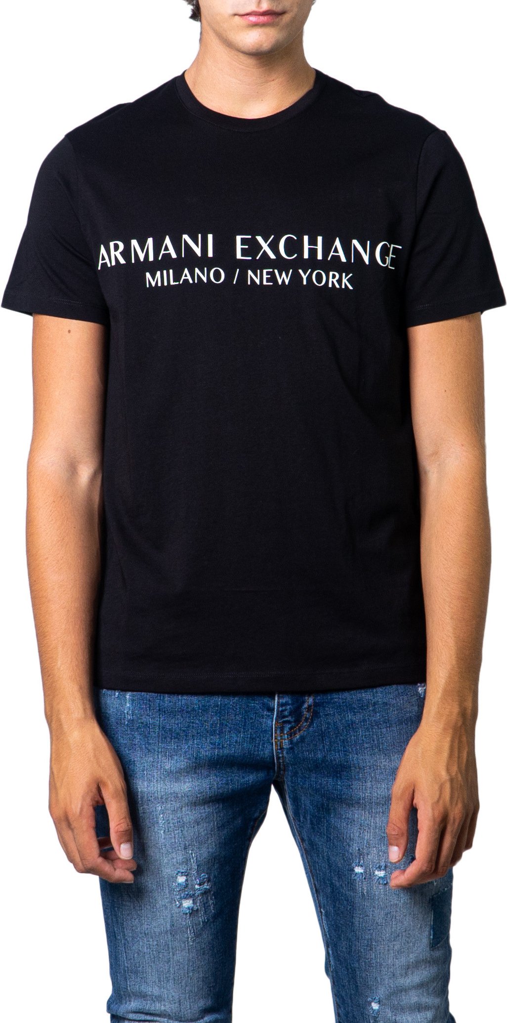 T-Shirt Milano x New York Armani Exchange Für Herren in Schwarz