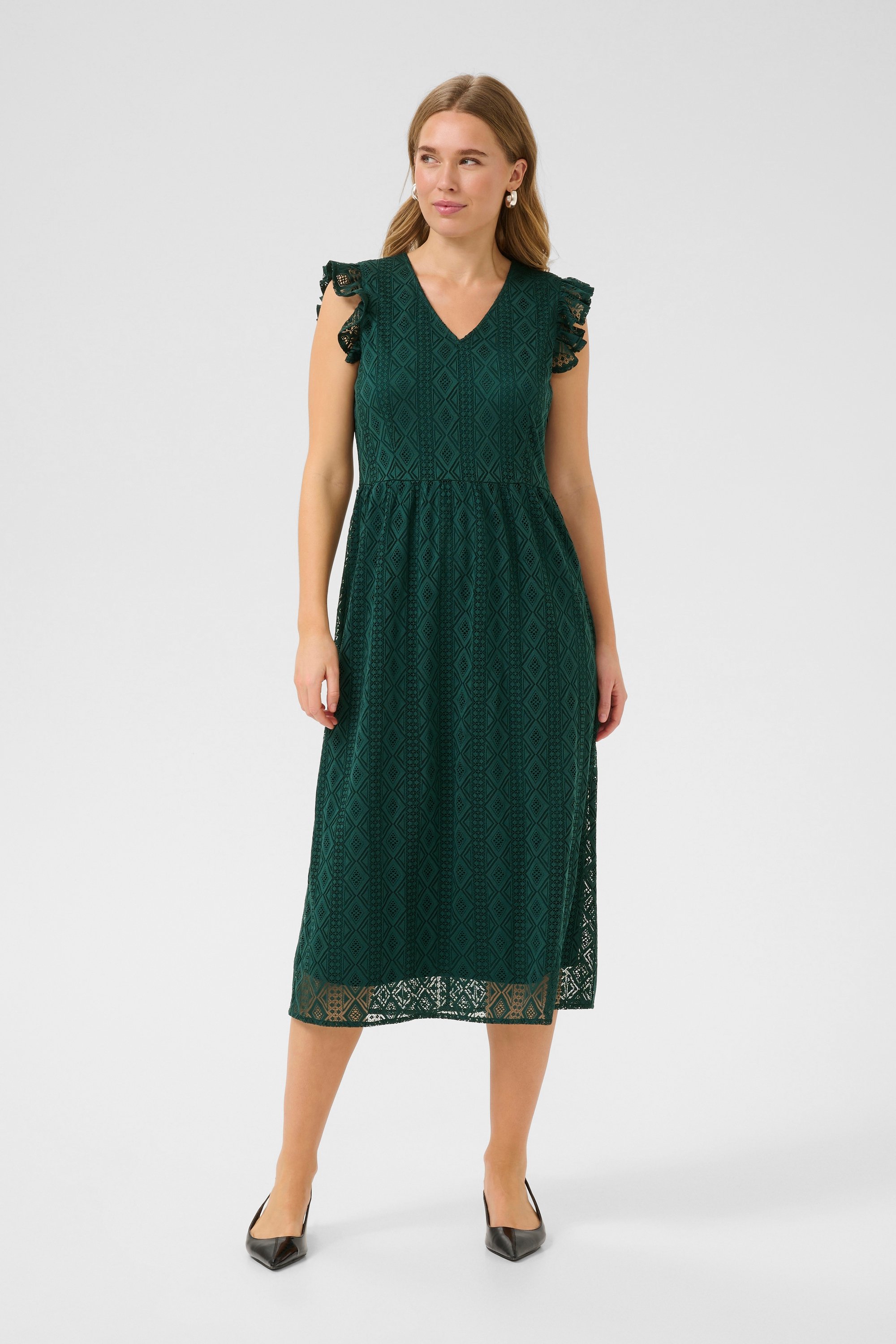 Kleid mit femininer Silhouette dark green