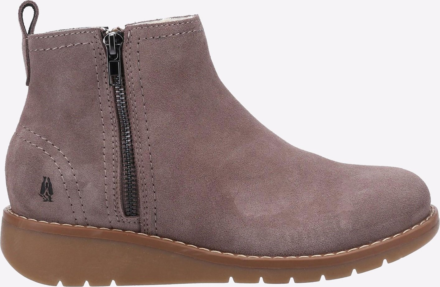 Thumbnail - Hush Puppies Libby Veloursleder Damen Stiefeletten In Taupe