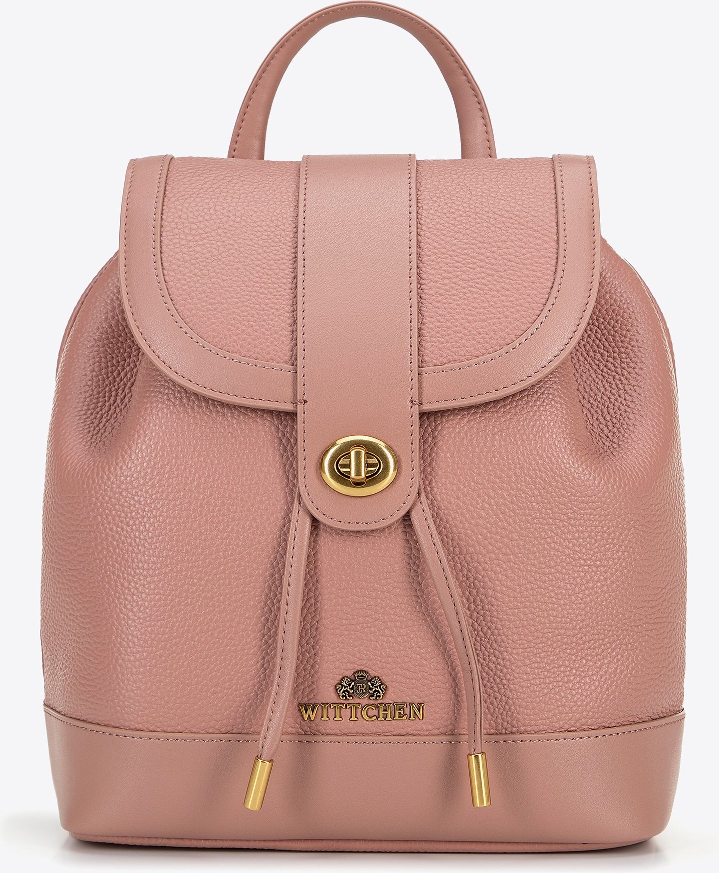 Wittchen Damen-Lederrucksack mit Kordelzug, Rosa, Naturleder