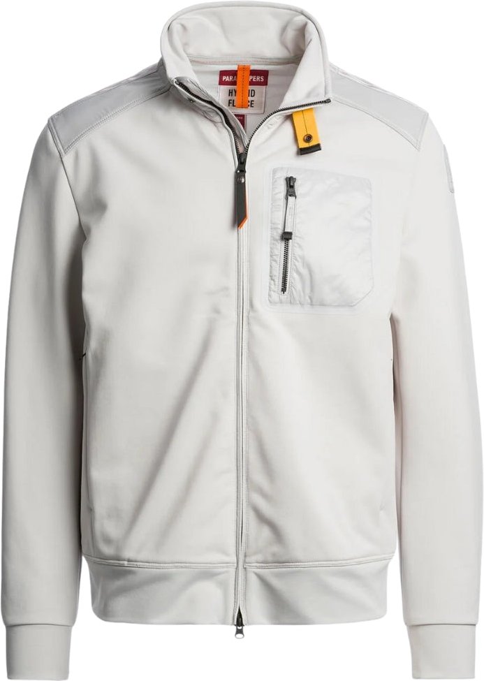 Parajumpers London - Ghiaccio - Weißes Sweatshirt Mit Reißverschluss