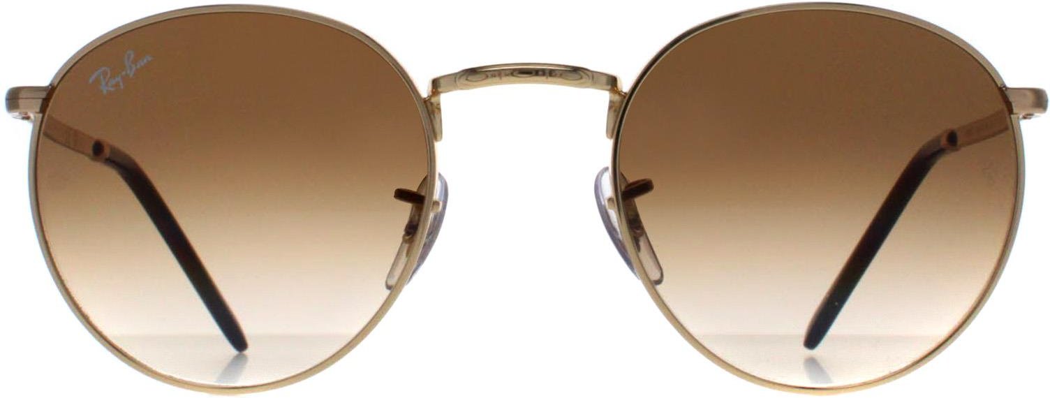 Ray-Ban Rund Unisex Gold Braun Farbverlauf RB3637 Neu Rund