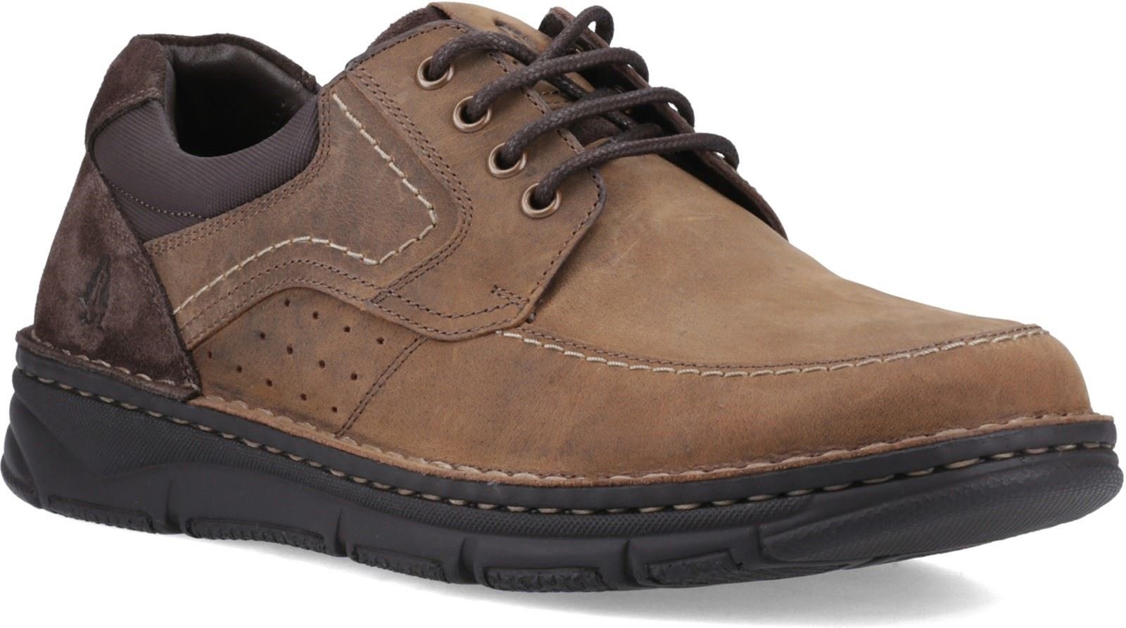 Hush Puppies Franklin Schnür-Leder-Halbschuhe für Herren in Tan