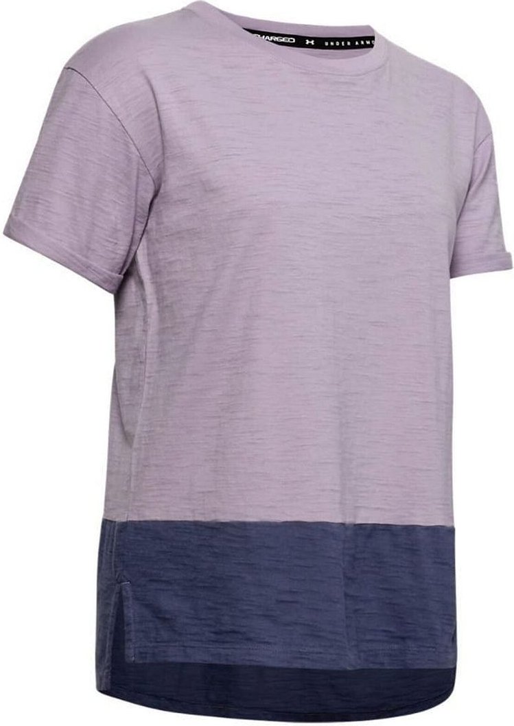Under Armour Kurzärmel Crew Neck Purple Damen geladenes T-Shirt 1355585 554