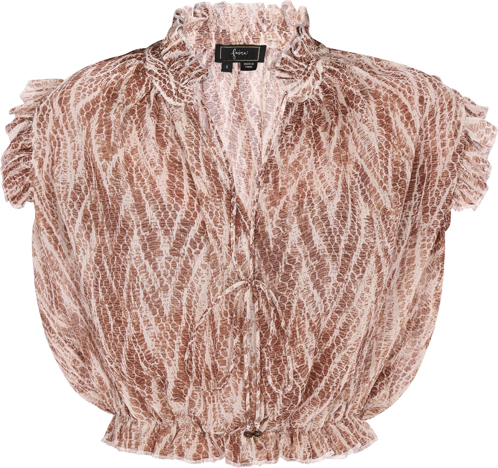 Faina Bluse Damen Braun Mehrfarbig