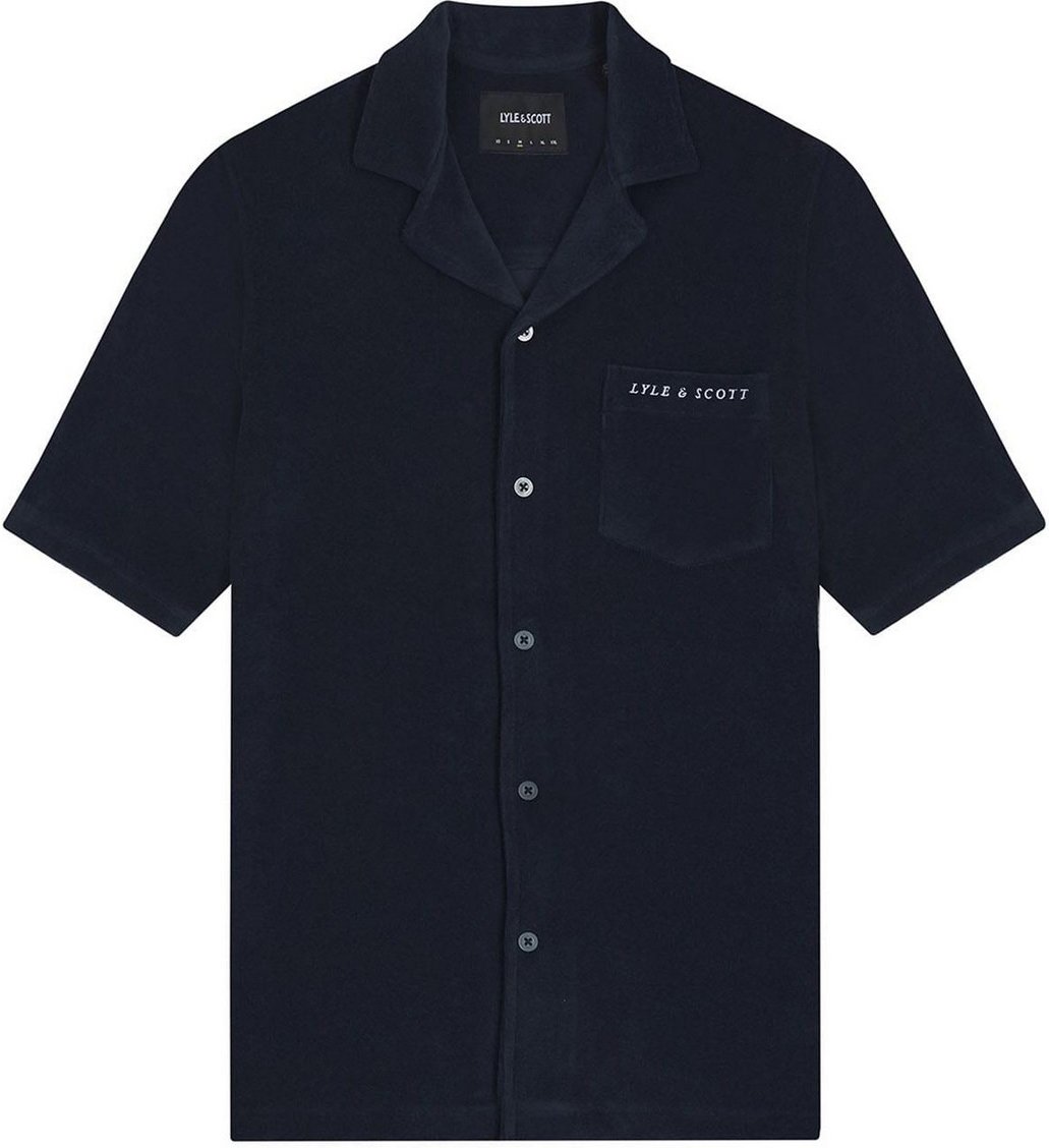 Lyle & Scott - "Towelling" Resorthemd für Herren (Marine)