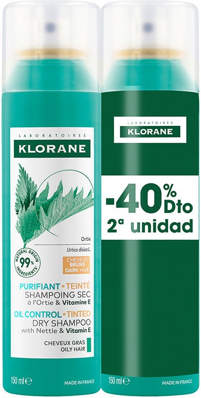 A La Nertig Talgregulierendes Trockenshampoo Für Braunes/braunes Haar, Packung 2 X 150 ml