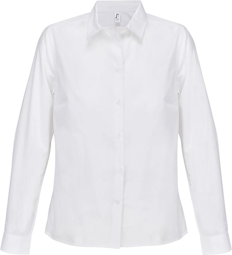 SOLS - "Bailey" Hemd für Damen, Popelin, Langärmlig (Weiß)