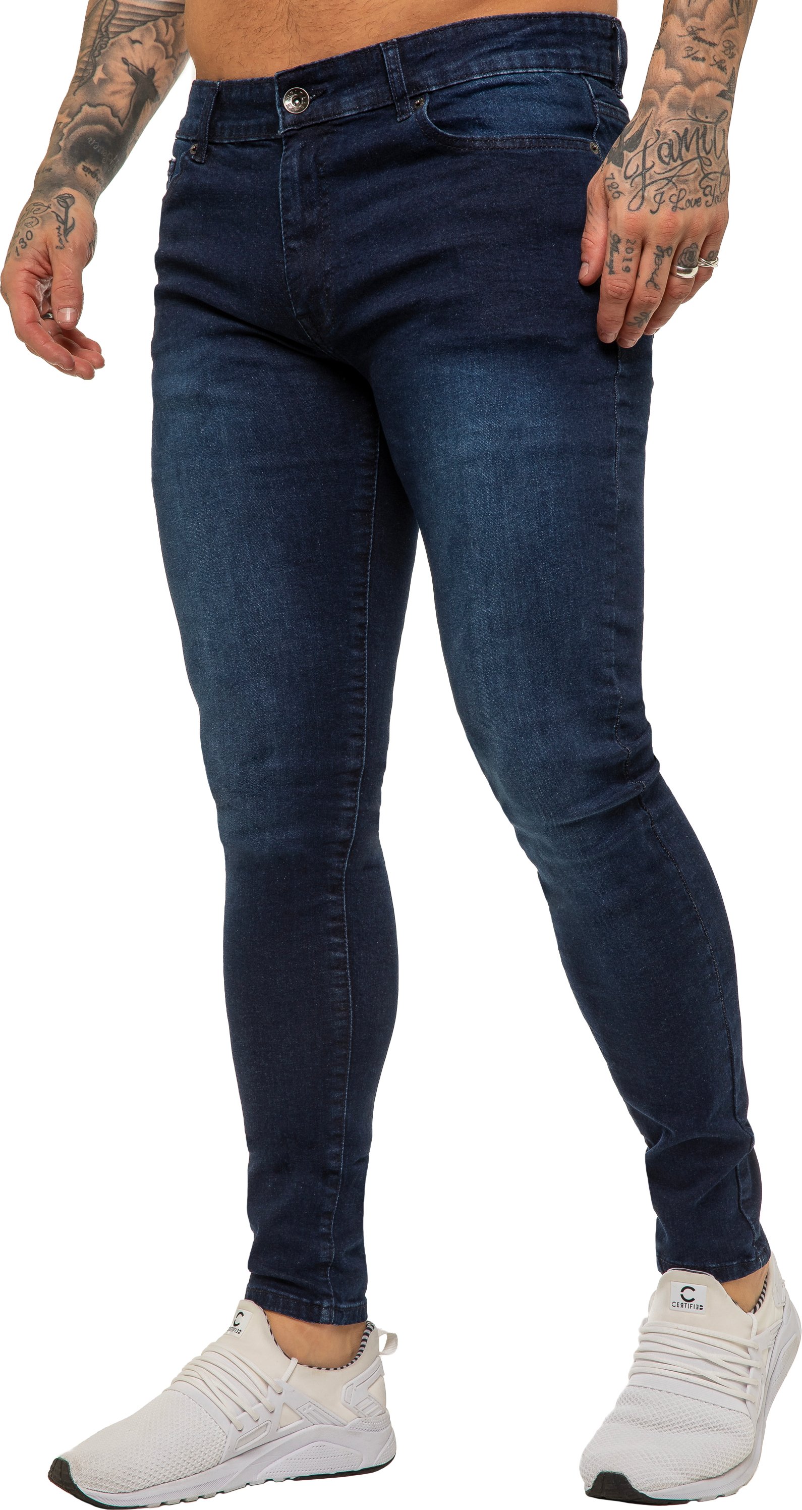 Thumbnail - Enzo Herren Skinny Super Stretch Denim Jeans