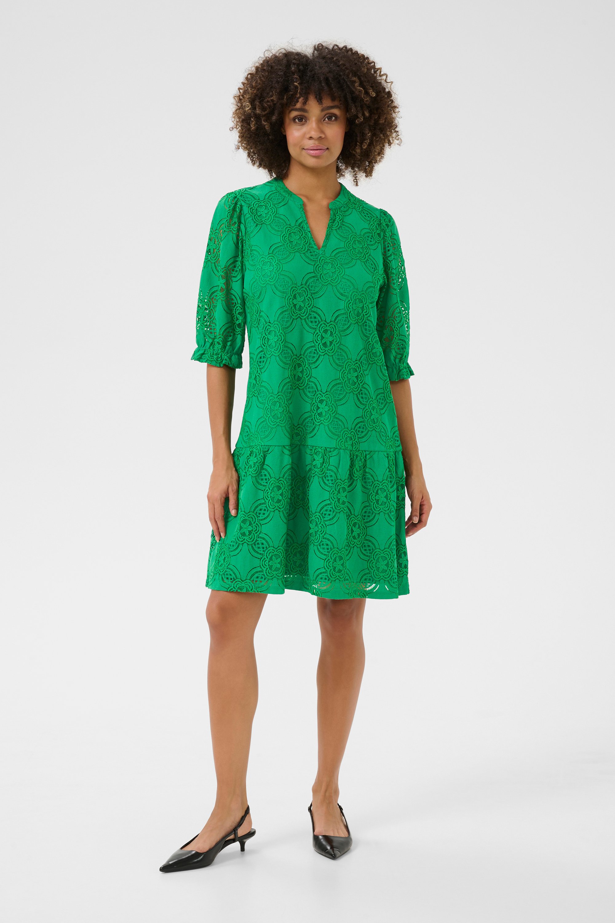Kleid mit lockerer Passform green