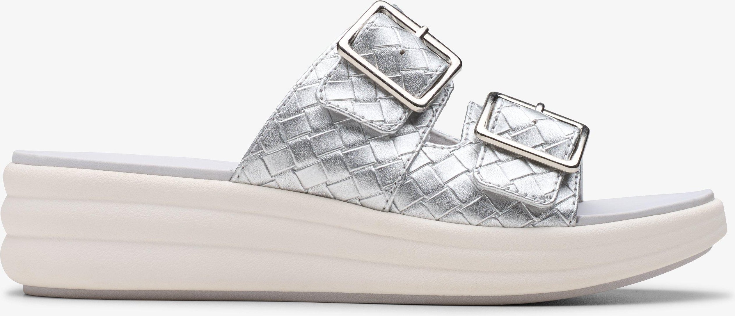 Drift Schnalle Silbermetallic Sandalen