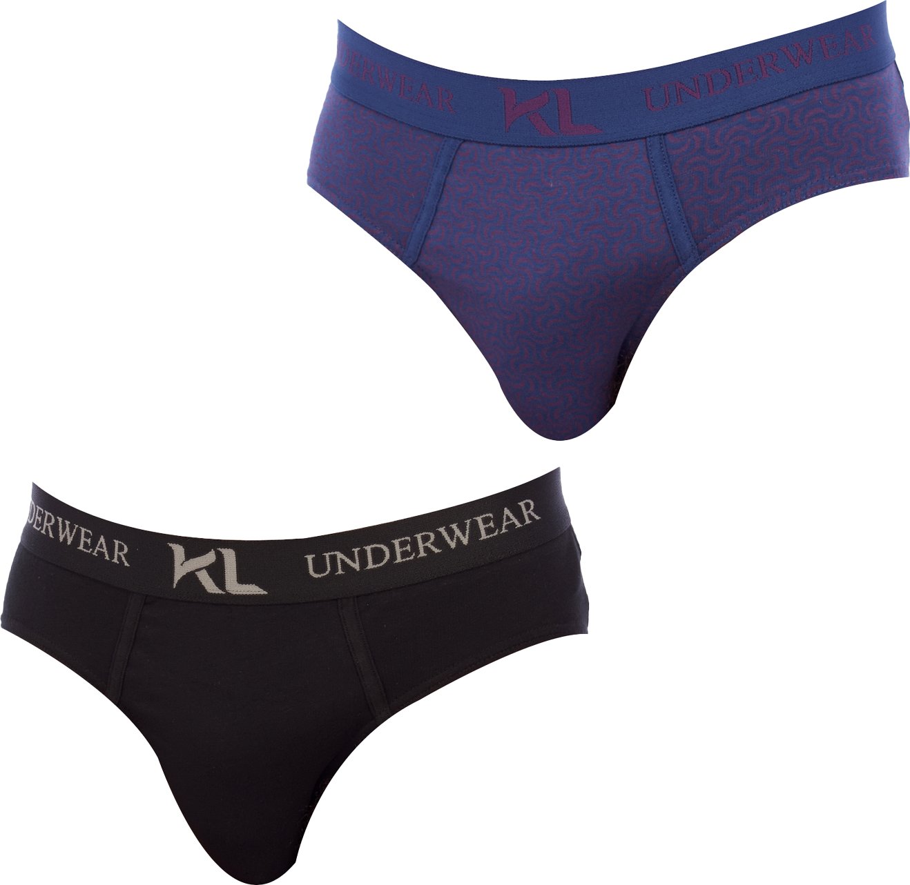 Pack-2 Basic Slips aus atmungsaktivem Stoff KLS2 für Herren