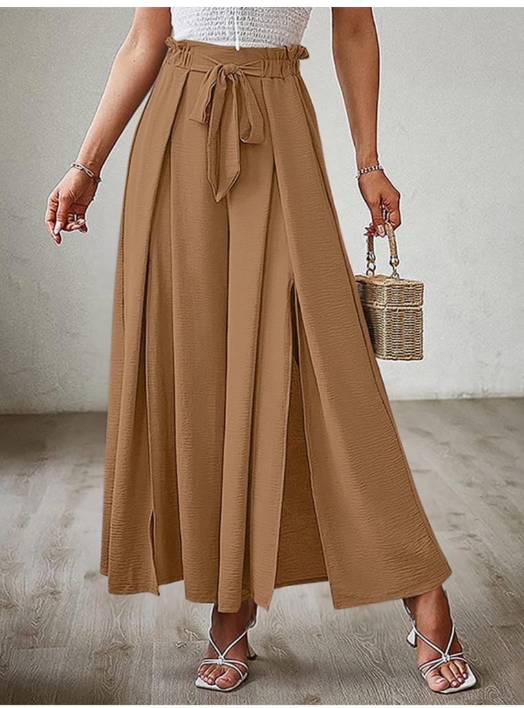 Damen Hosen mit Schlitz und weitem Bein