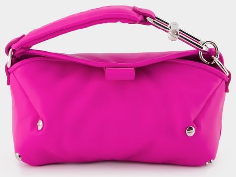 San Diego S Crossbody - Off White - Fuchsia - Leder