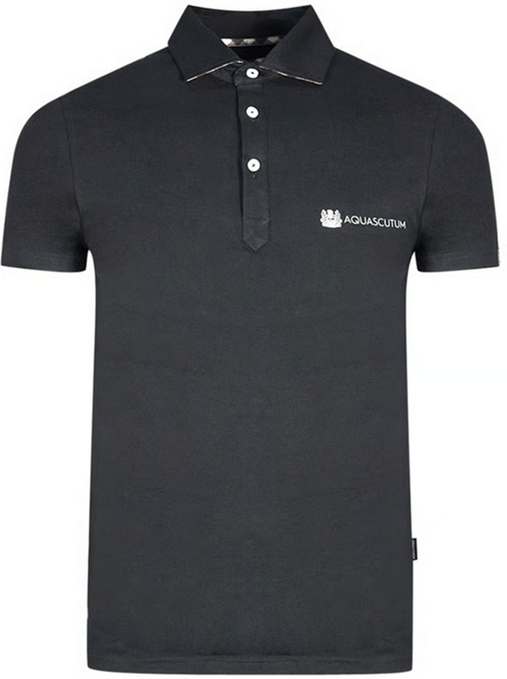 Aquascutum Unisex Erwachsene Aldis Logo Polo Shirt (Schwarz)