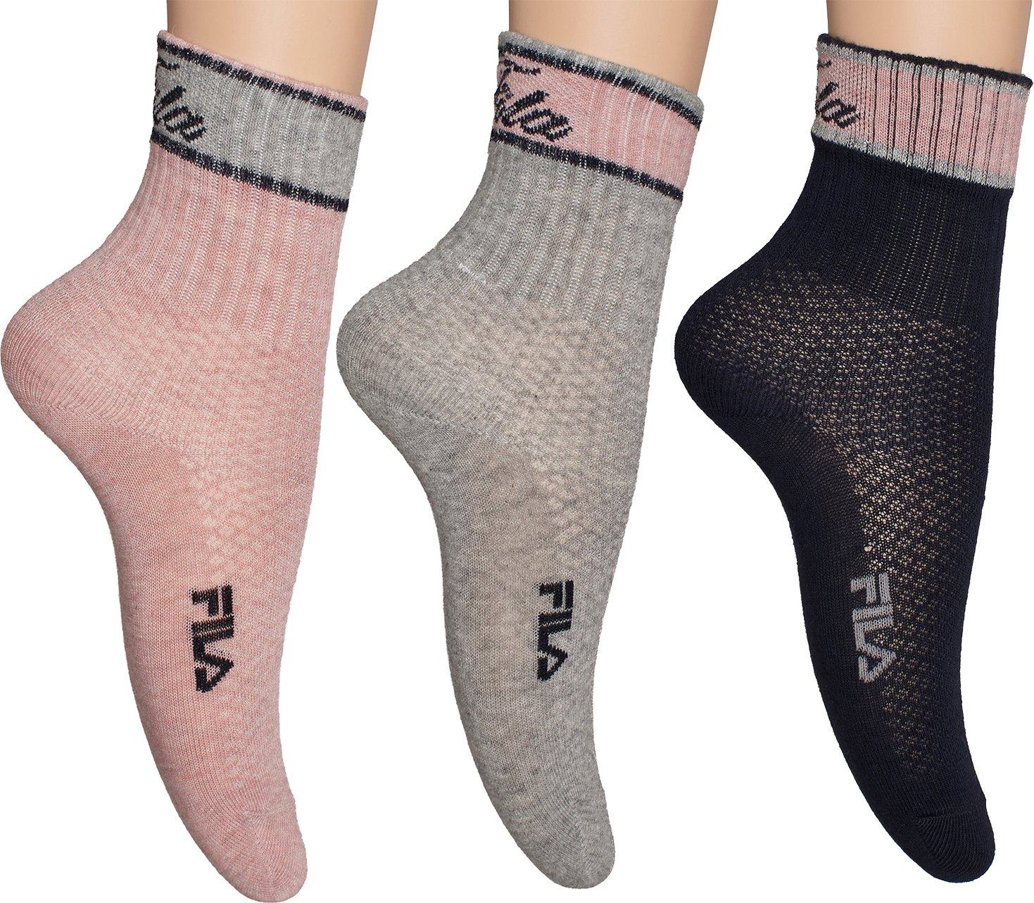 3er-Pack Mädchen-Mittelkniesocken F8206