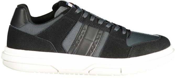 Tommy Hilfiger Schwarze Leder Herrensneaker