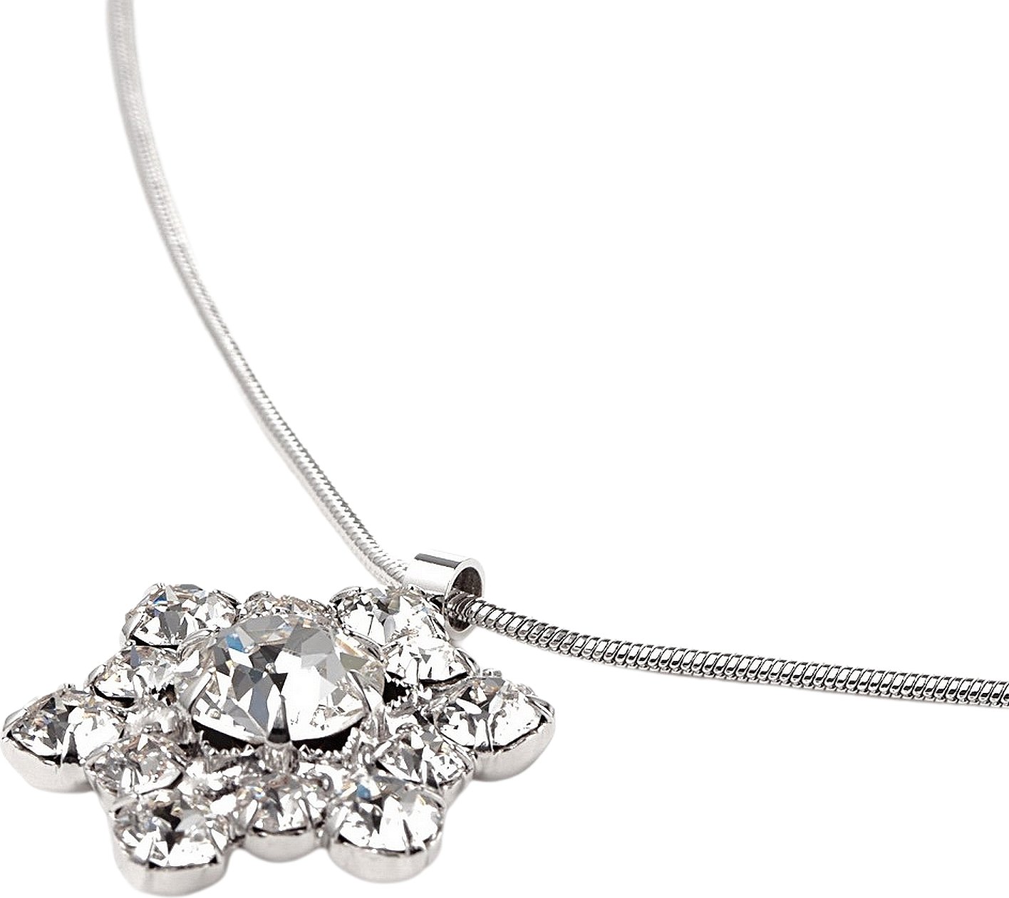 Halskette Snowflake mith Swarovski-Kristallen