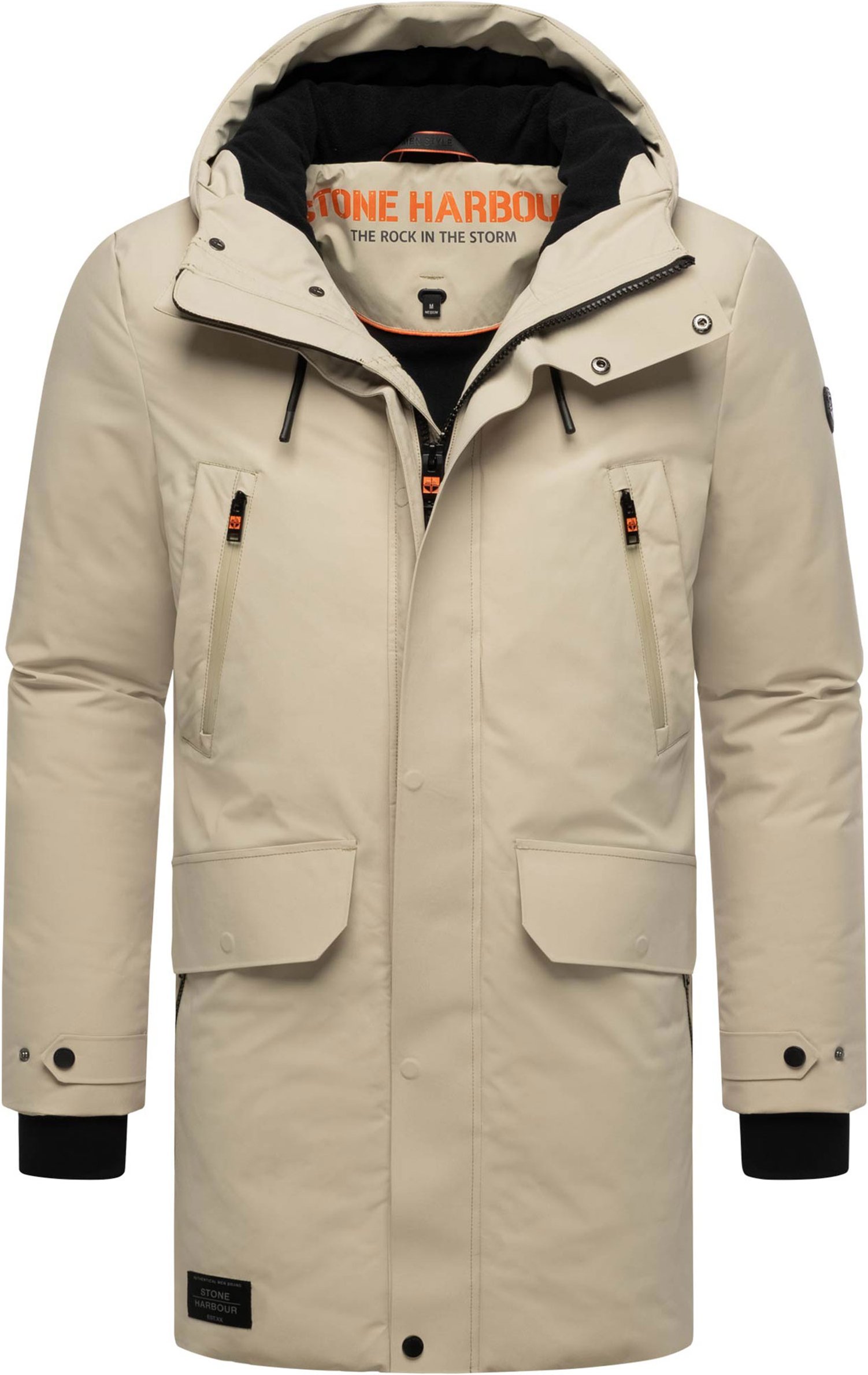 Stone Harbour Herren Winterparka Kitraan mit Magnetverschluss & Fleecefutter