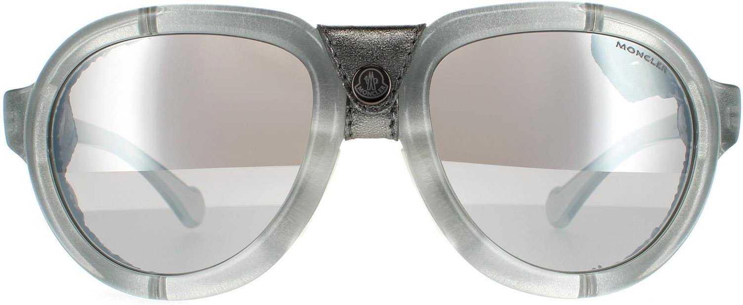 Moncler Oval Mens Grey Smoke Mirror Sonnenbrille