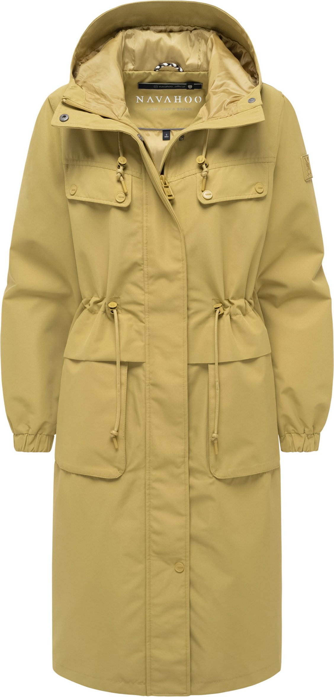 Navahoo Damen Parka Übergangsjacke Kirschwind mit Kapuze