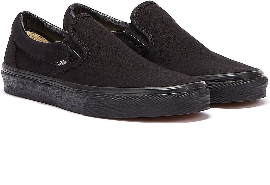 Vans Classic Slip-On Unisex True Schwarz Segeltuch Skate Trainer