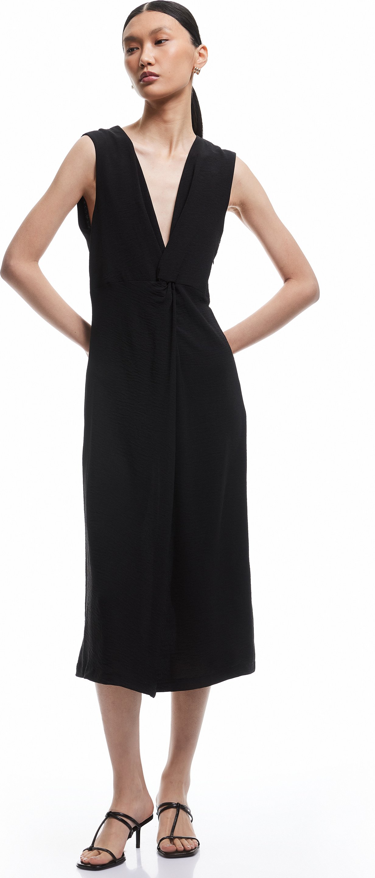 Koton KLEIDER Koton V-Ausschnitt Ärmelloses Maxi Dress