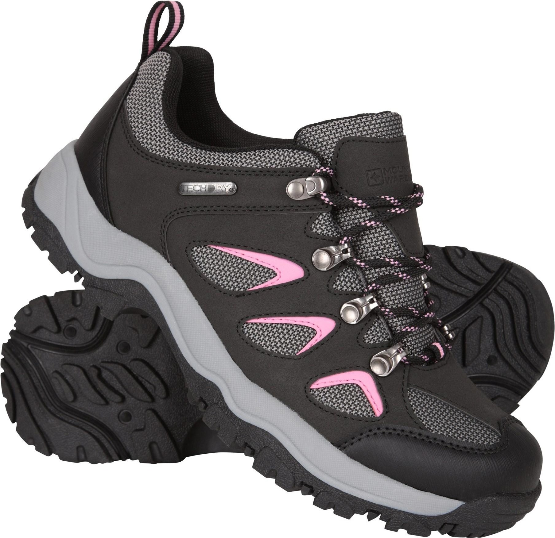 Mountain Warehouse - Damen Wanderschuhe "Adventurer", Wasserfest (Schwarz/Holzkohle)