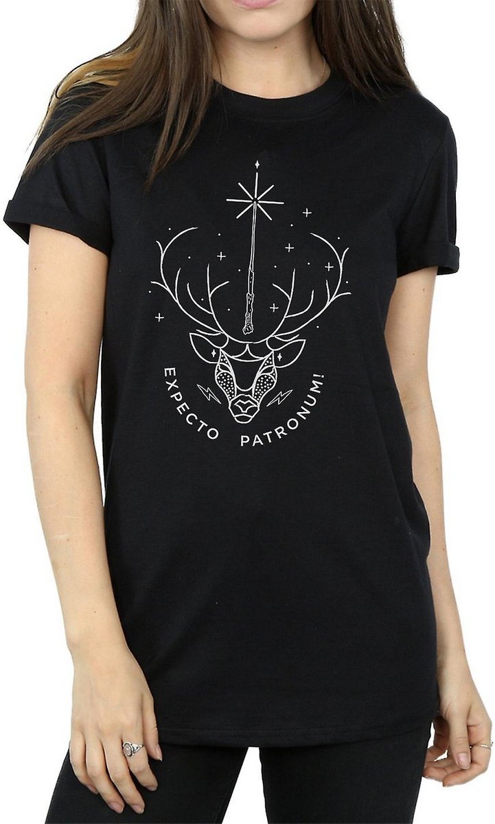 Harry Potter - "Expecto Patronum" T-Shirt für Damen (Schwarz)