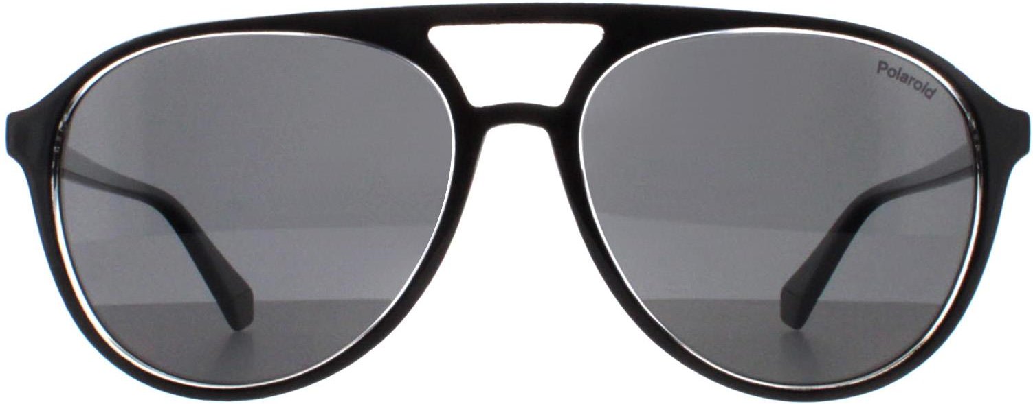 Thumbnail - Polaroid Aviator Unisex Schwarz Kristall Grau Polarisiert PLD 4162/S