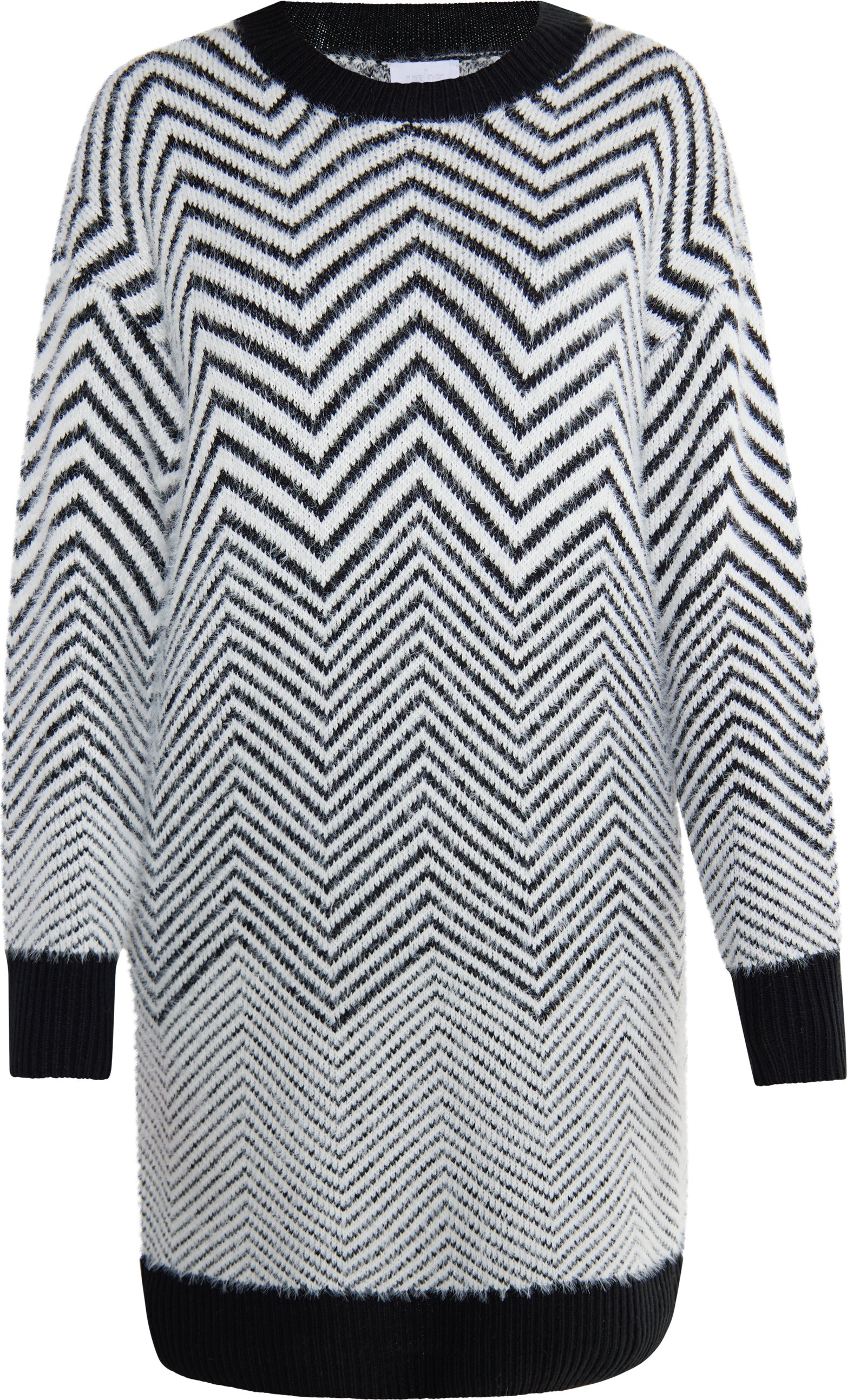 usha Strickkleid Damen schwarz weiss