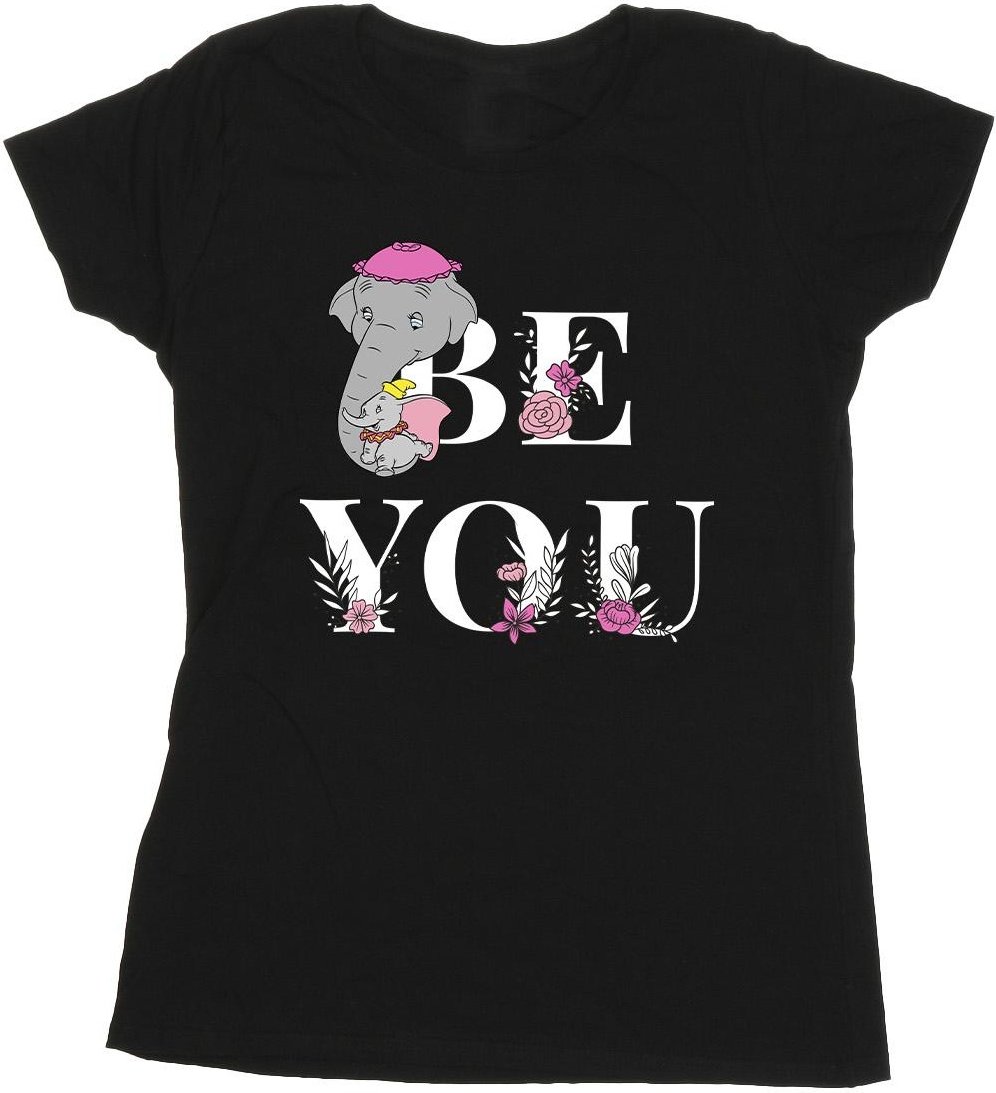 Disney Damen/Damen Dumbo Be You T-Shirt aus Baumwolle (Schwarz)