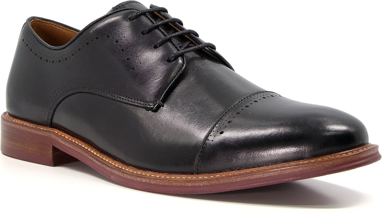 Dune Savion Leder-Herrenschuhe In Schwarz-Oxford-Stil