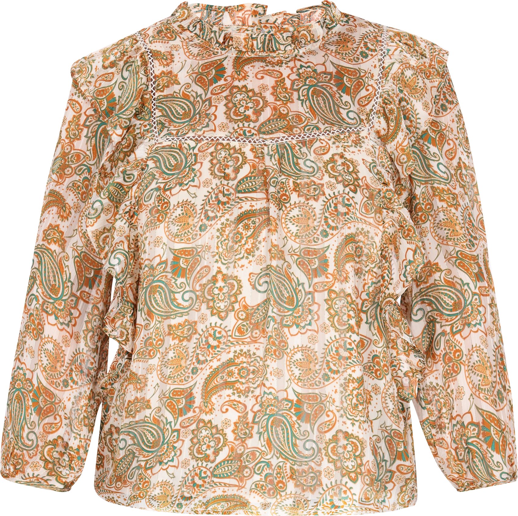 usha Bluse Frauen creme mehrfarbig