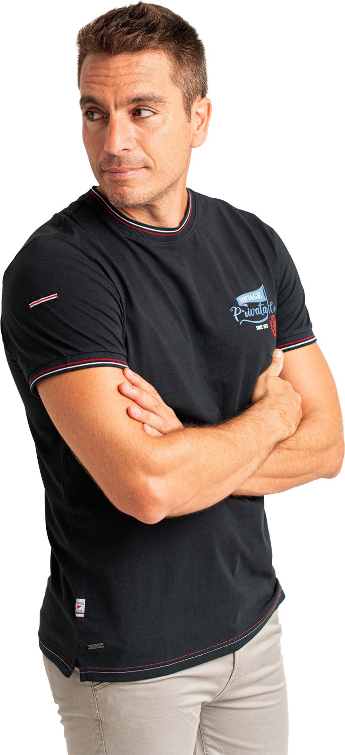 Herren Kurzarm Baumwoll-T-Shirt mit Print PRI2534